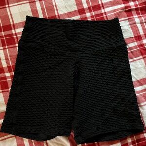 Croco skin shorts black